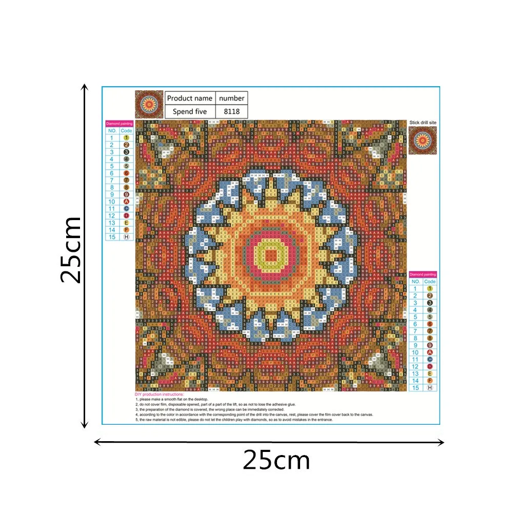 Алмазная 5D картина сделай сам круглая вышивка с изображением водорослей
