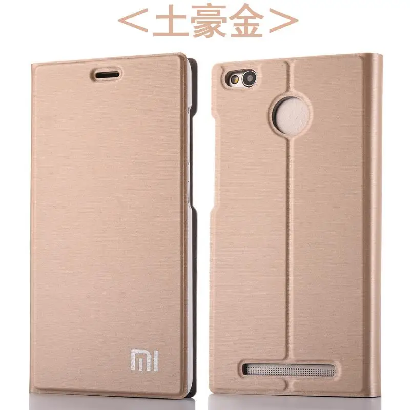 Новое поступление для Xiaomi Redmi 3/3 S/3X, роскошный тонкий стильный кожаный чехол-книжка для Xiaomi Redmi 3s Redmi 3x Redmi 3, чехол-сумка - Цвет: Gold for RM3X