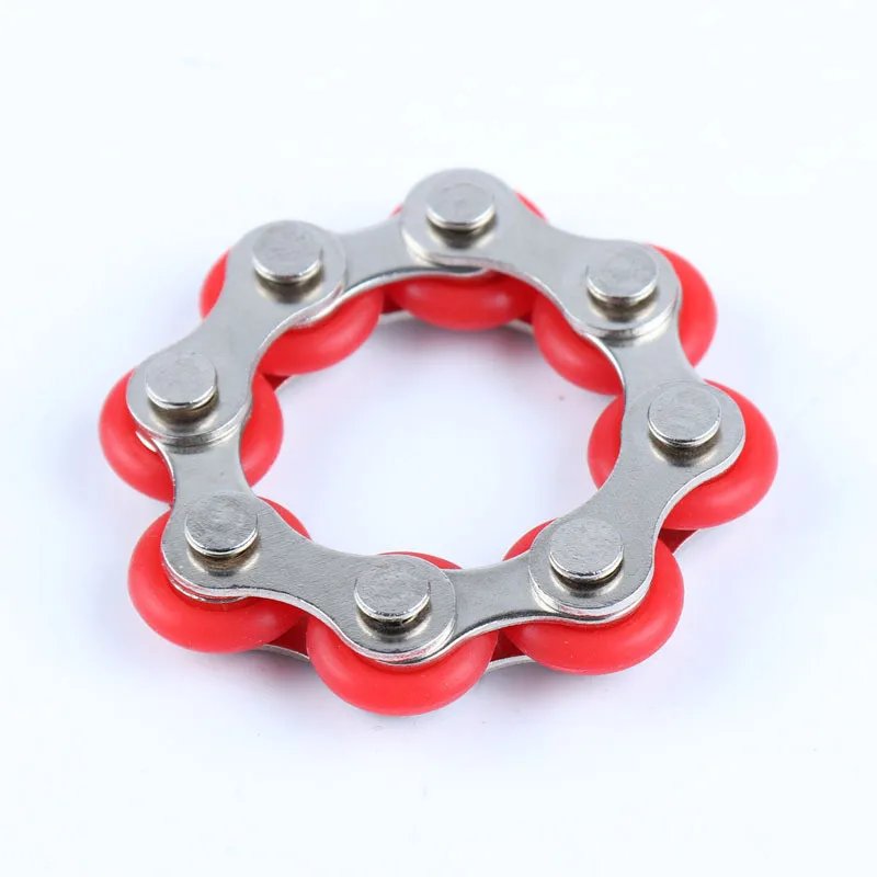 8 knots Red 8/12 узлов, новинка, брелок, цепь для ключей, игрушка для снятия стресса, нержавеющая сталь, велосипедная цепь, пряжка, кольцо для ключей, игрушка для пальцев - Цвет: 8 knots Red