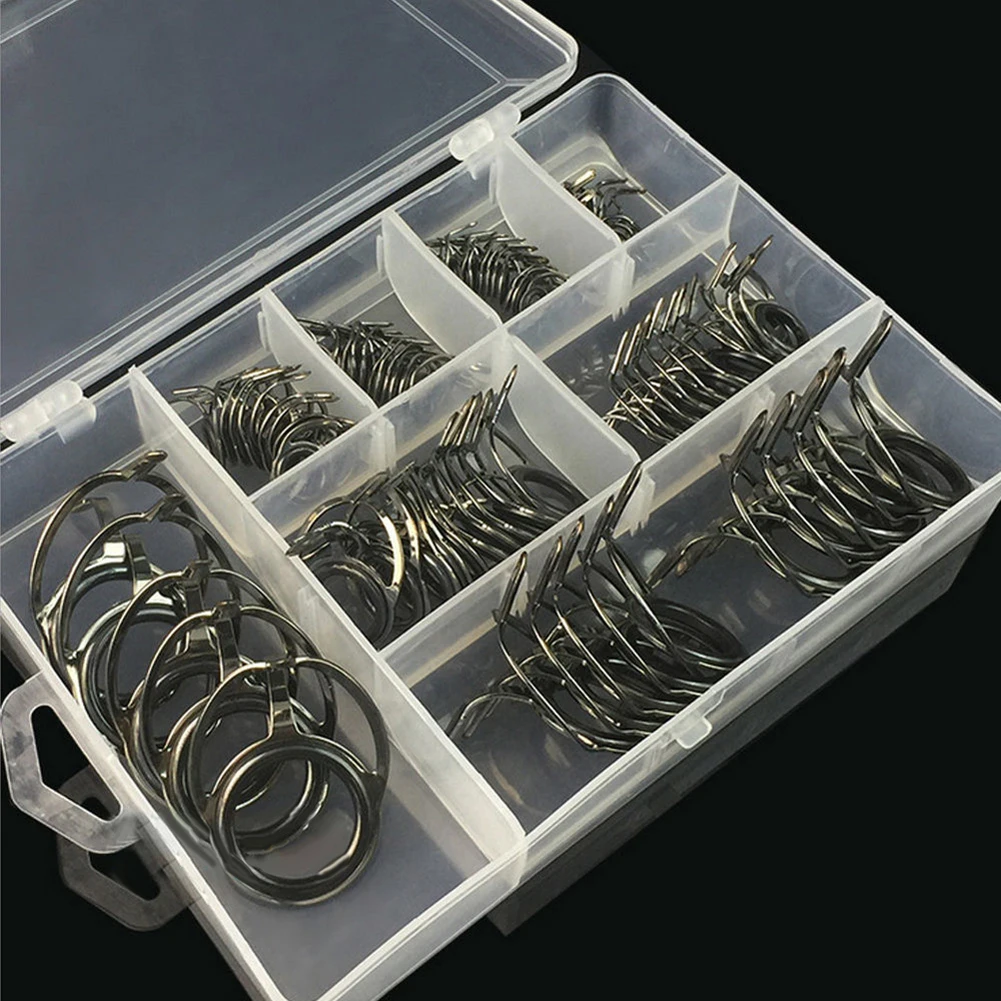 Новый 75 шт. 8 размеров Керамика направляющая для рыболовной удочки плетеный шланг