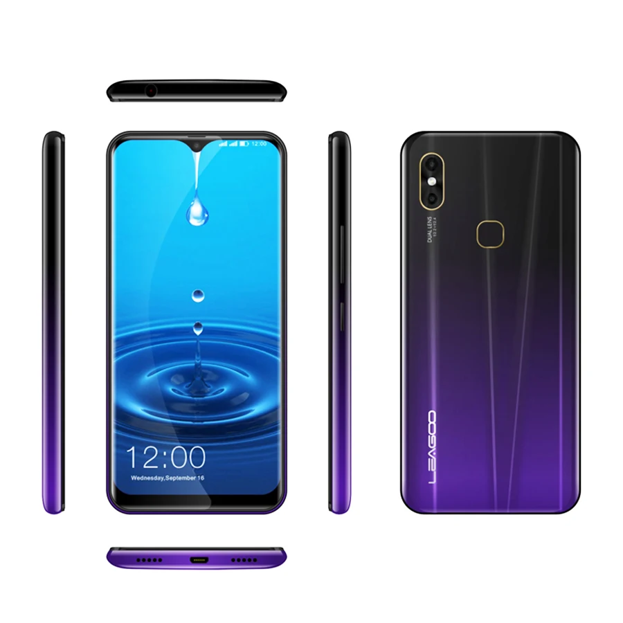 Black Смартфон с большим экраном Leagoo M13 4 Гб Оперативная память 32 ГБ Встроенная память MT6761 Android 9,0 лица разблокирована Dual Sim FDD LTE 4G Smart мобильный телефон - Цвет: Black