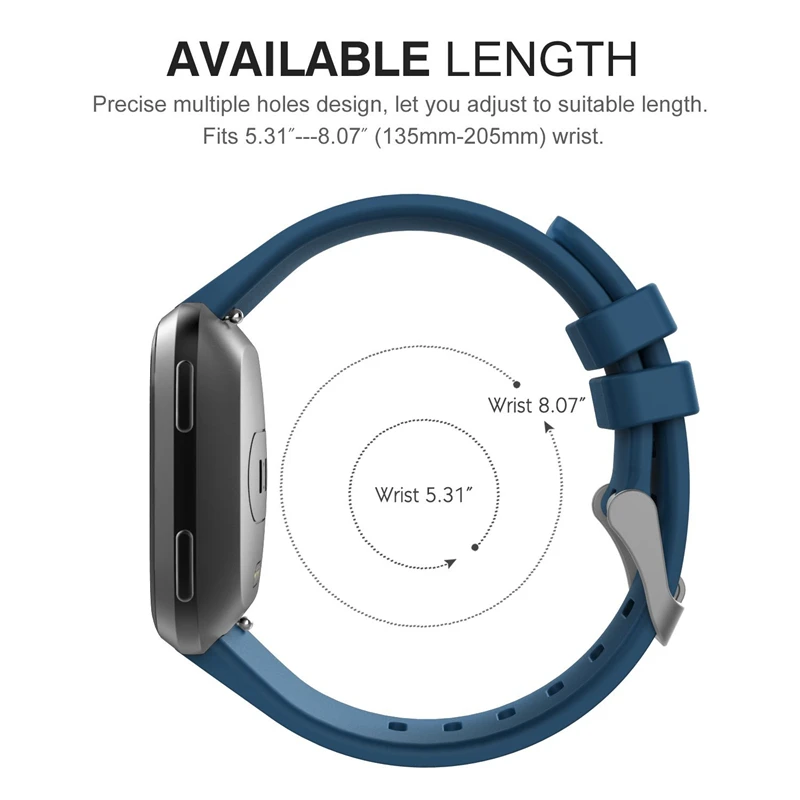 TORQUILA Премиум мягкий силиконовый ремешок для Fitbit Versa фитнес-браслет Сменные часы спортивный светильник