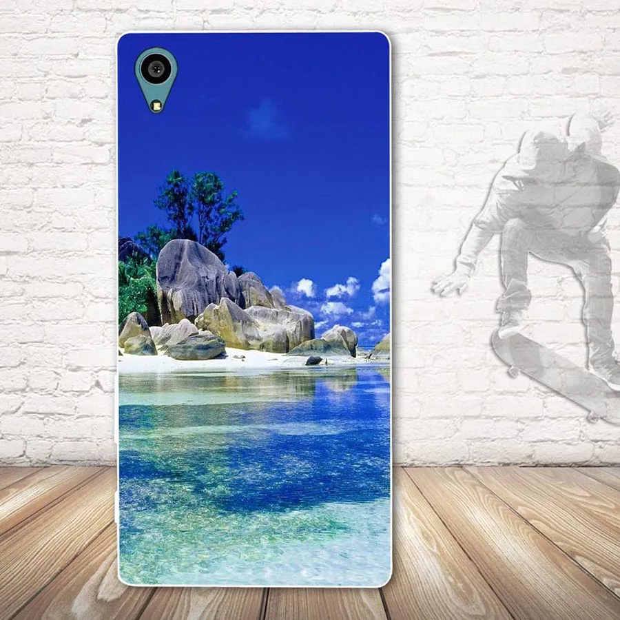 Чехол для Sony Xperia Z5 силиконовый мягкий чехол из ТПУ задняя крышка телефона чехлы