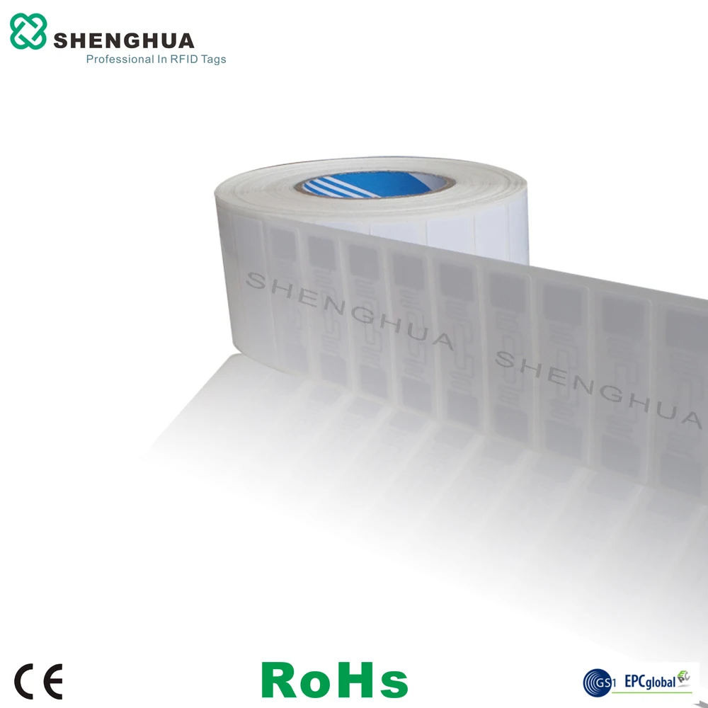 2000 шт./рулон EPC C1 GEN2 UHF 860 960 МГц длинный диапазон считывания RFID чип Клей наклейка