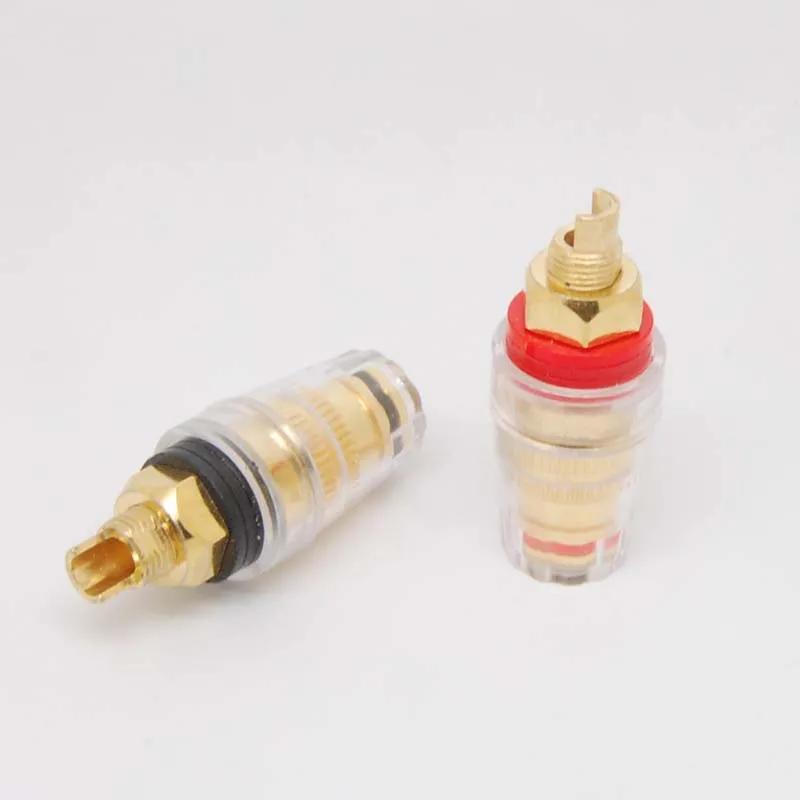 

10pcs Audio Speaker Binding Post short Thread Terminal Banana Plug Gold Plated