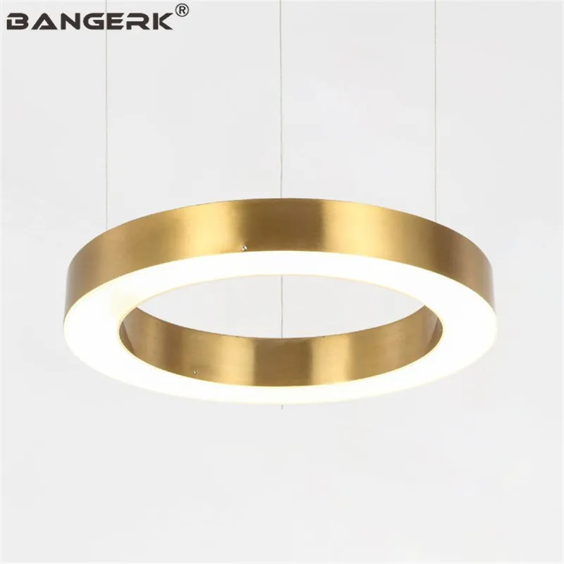 

Simple Fashion Gold Modern LED Pendant Light Iron Ring Acrylic Droplight Dining Room Hanging Lamp Pendant Lighting Fixtures