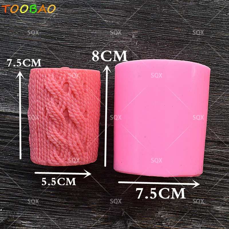 Новое поступление силиконовая форма в форме конопляных колонн для свечей мыла