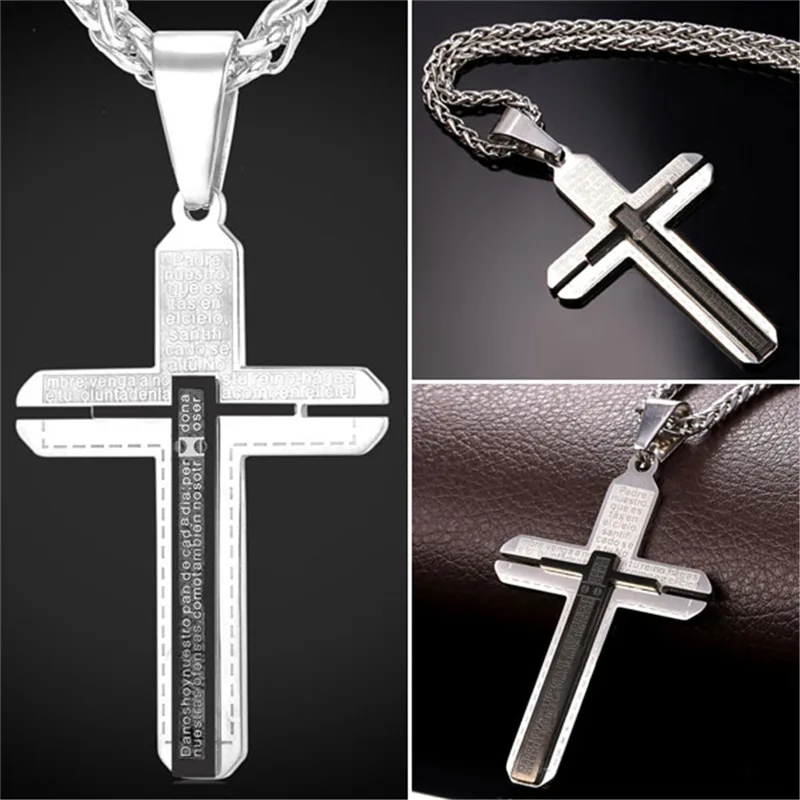 Ожерелье и подвеска в виде крестов рождественский подарок модные украшения