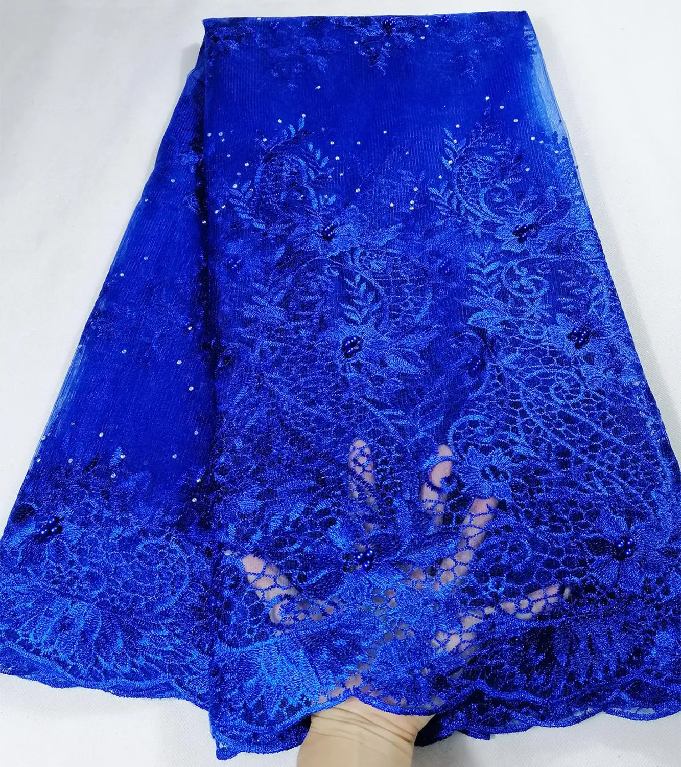 Кружевная ткань с вышивкой в африканском стиле высокое качество французский