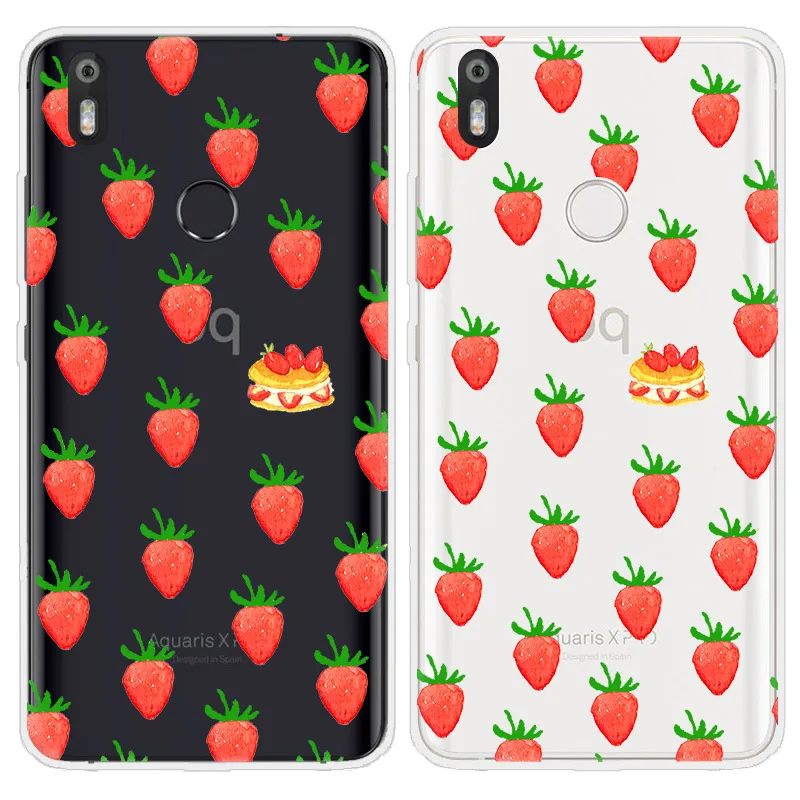 Phone Case for BQ Aquaris U2 Lite X5 V Plus X Pro M 2017 VS Fruit Lemon Watermelon Exquisite pattern Soft Silicone Cover |