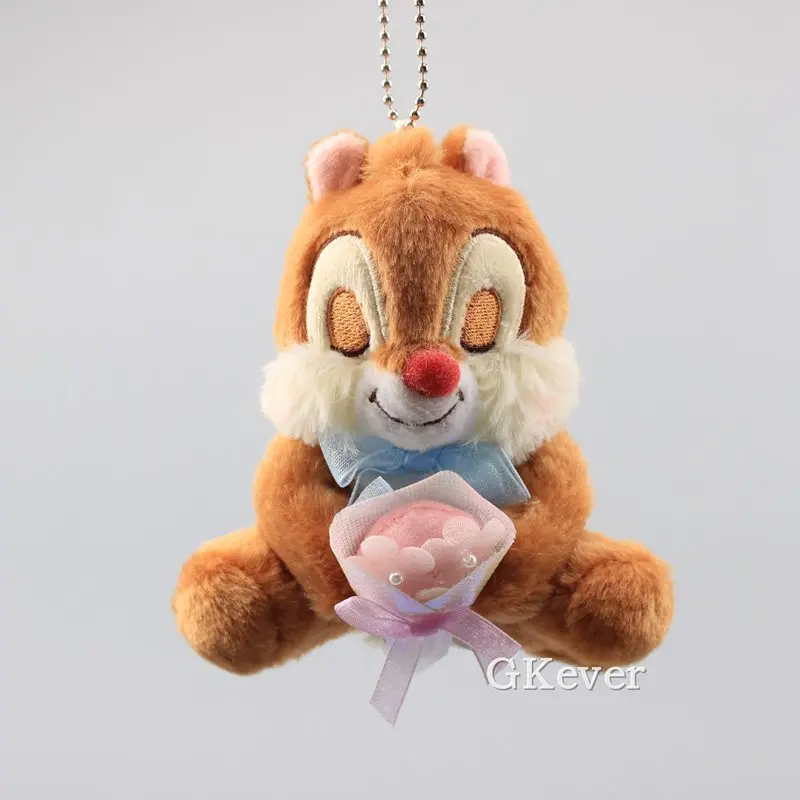 Мультяшный медвежонок, медведь, желтый щенок, собака, Peluche, брелок, подвеска с цветком, аксессуары, милые мягкие куклы 11 см
