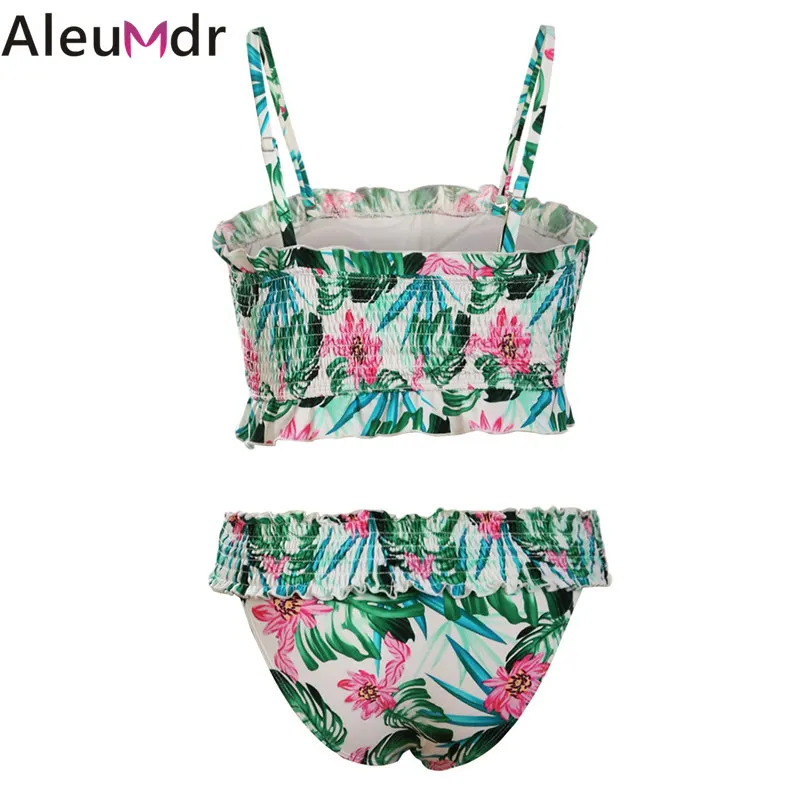 Aleumdr купальник из двух частей летний женский сексуальный кружевной Цветочный