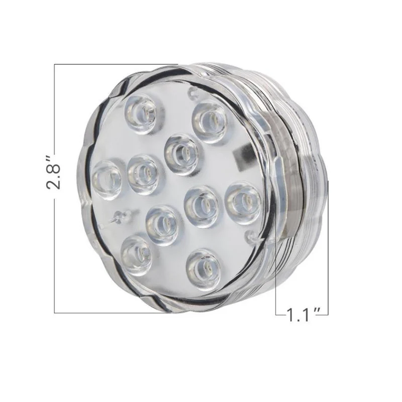 Светодиодный RGB Погружной подводный водонепроницаемый светильник с батареей s