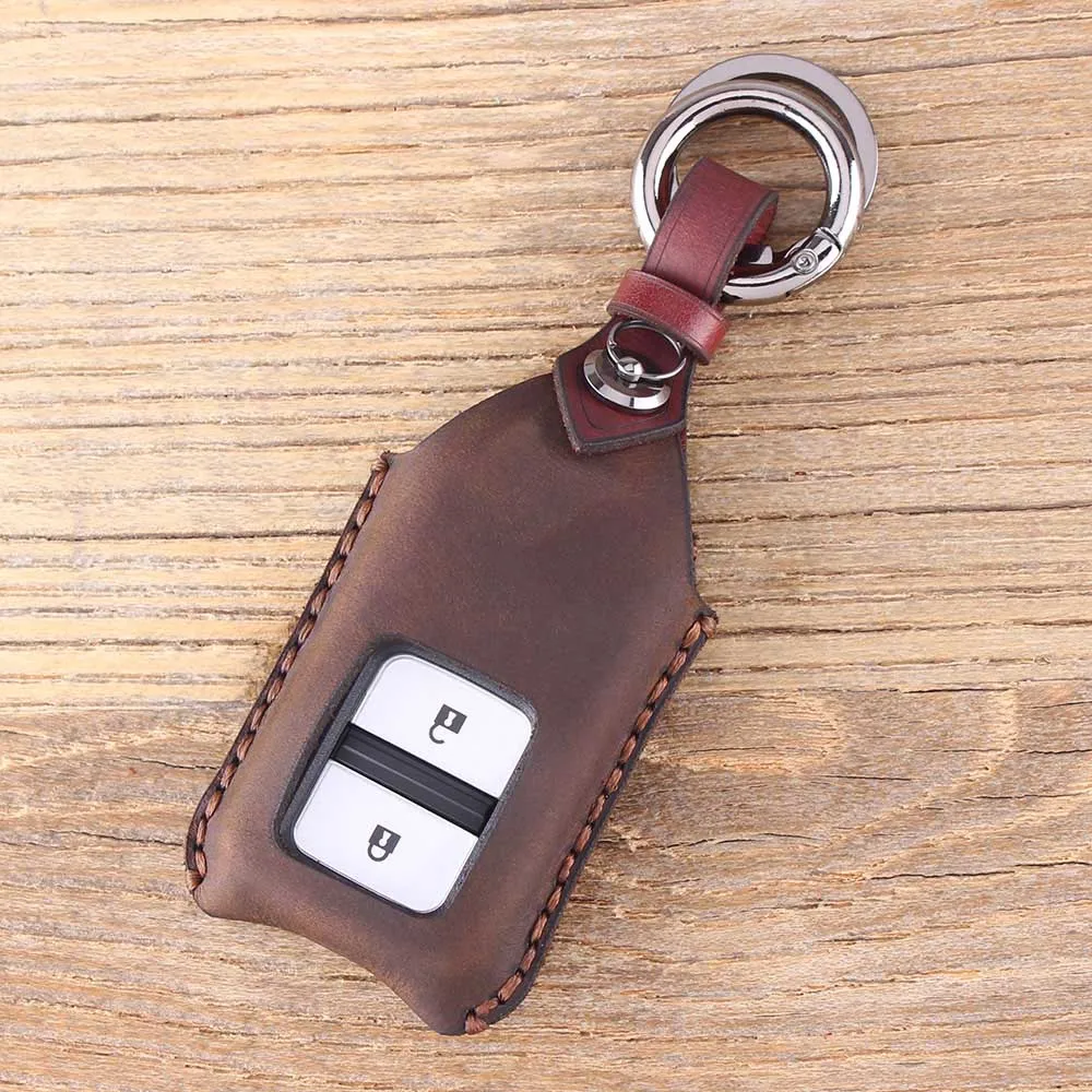 KEYYOU из натуральной кожи 2 кнопки дистанционного ключа автомобиля чехол для Honda hr-v таможенный приходной ордер XR-V CRIDER Accord Spirior пилотный гражданский оболочки крышки - Название цвета: Color 4