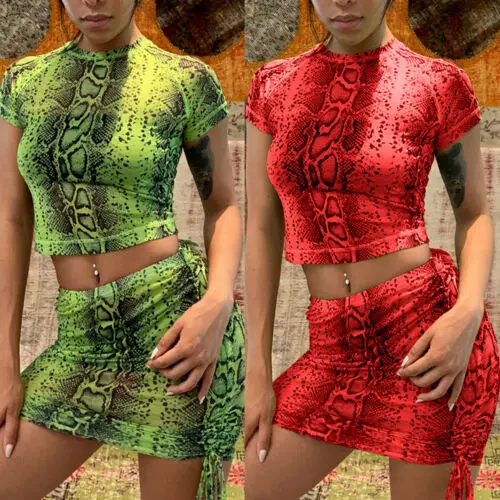 Новая женская мини юбка укороченный топ комплект из 2 предметов женское