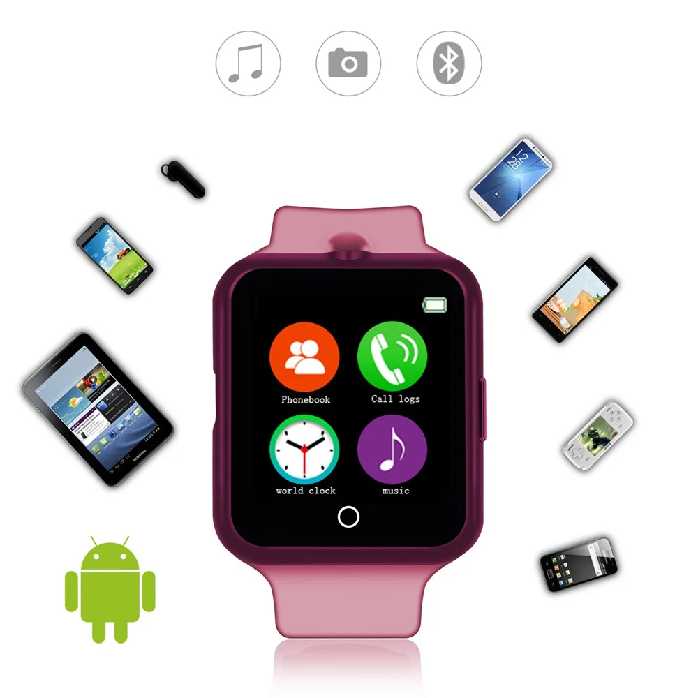 Здоровья Bluetooth Smart наручные часы телефон V88 Smartwatch с GSM SIM карты памяти УФ Тесты