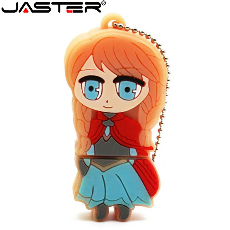 JASTER мультфильм снеговик USB флэш-накопитель Анна, Эльза, Олаф ручка драйвер принцесса куклы память OEM Stick 8/16/32/64GB флешки горячая распродажа