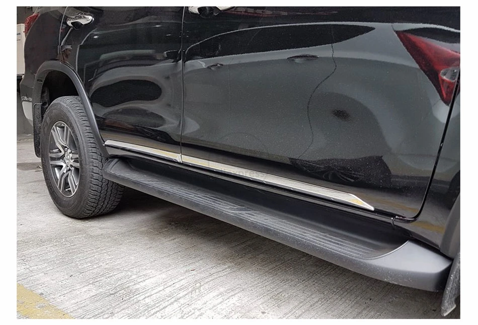 ABS Хромированная Отделка боковой двери для Toyota FORTUNER Hilux SW4 автомобильный Стайлинг облицовка корпуса Аксессуары YCSUNZ