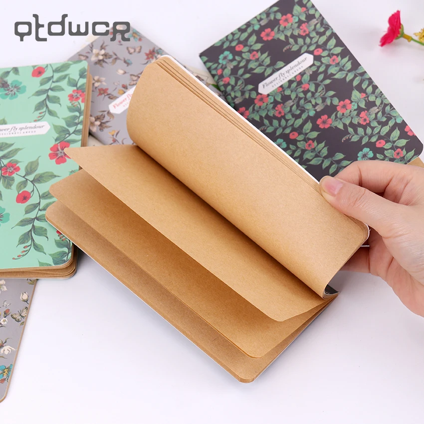

Retro Dancing Butterflies Series Notebook Diary Notepad Vintage Kraft Paper Blank Note Book Office Stationery Supplies