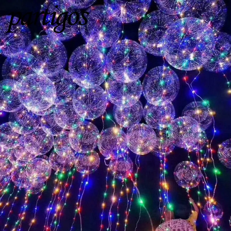10 комплектов 18/24 дюймов светящийся светодиодный воздушный шар 3 м Led струнные огни