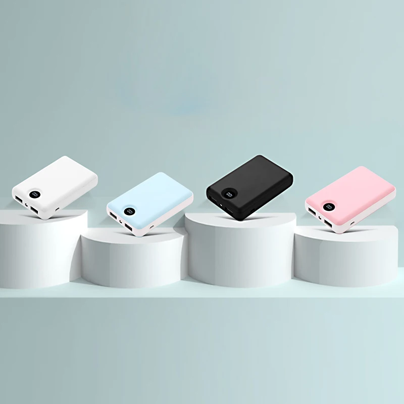 Мини Внешний аккумулятор 10000 мАч с двумя usb портами внешний цифровым дисплеем для