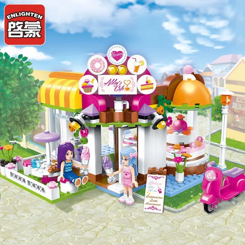 ENLIGHTEN City девушки Abby's coffee house строительные блоки наборы кирпичи модель