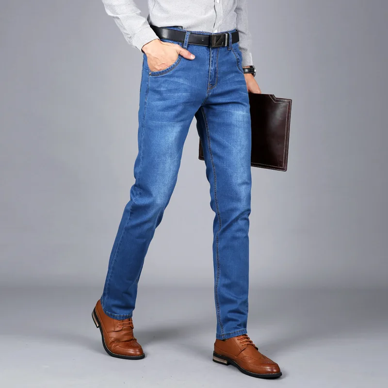 

Hot Sale Men's Business Classic Leisure Jeans Basic styles men Jeans Straight pants High Quality Plus Size 42
