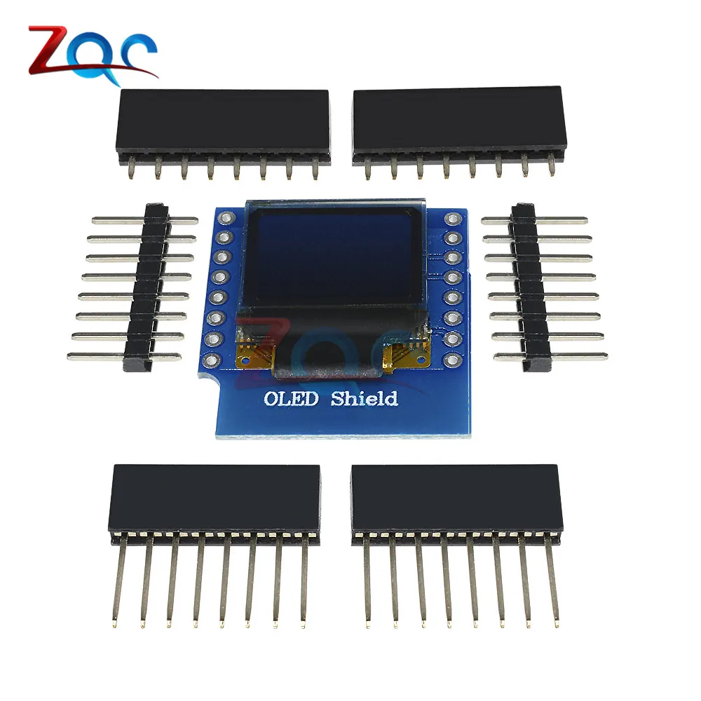 SSD1306 OLED щит для WeMos D1 mini 0 66 &quotДве кнопки IIC I2C IOT 66&quot дюймов 64X48 Arduino совместимый