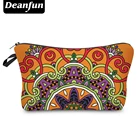Винтажная косметичка Deanfun с 3D принтом, оранжевая Полиэстеровая Женская сумочка для Хранения Туалетных принадлежностей 50963 #