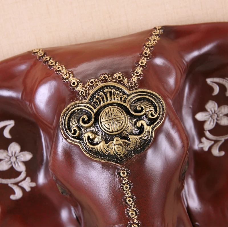 Современная Смола голова слона настенные подвесные поделки украшение стена бара