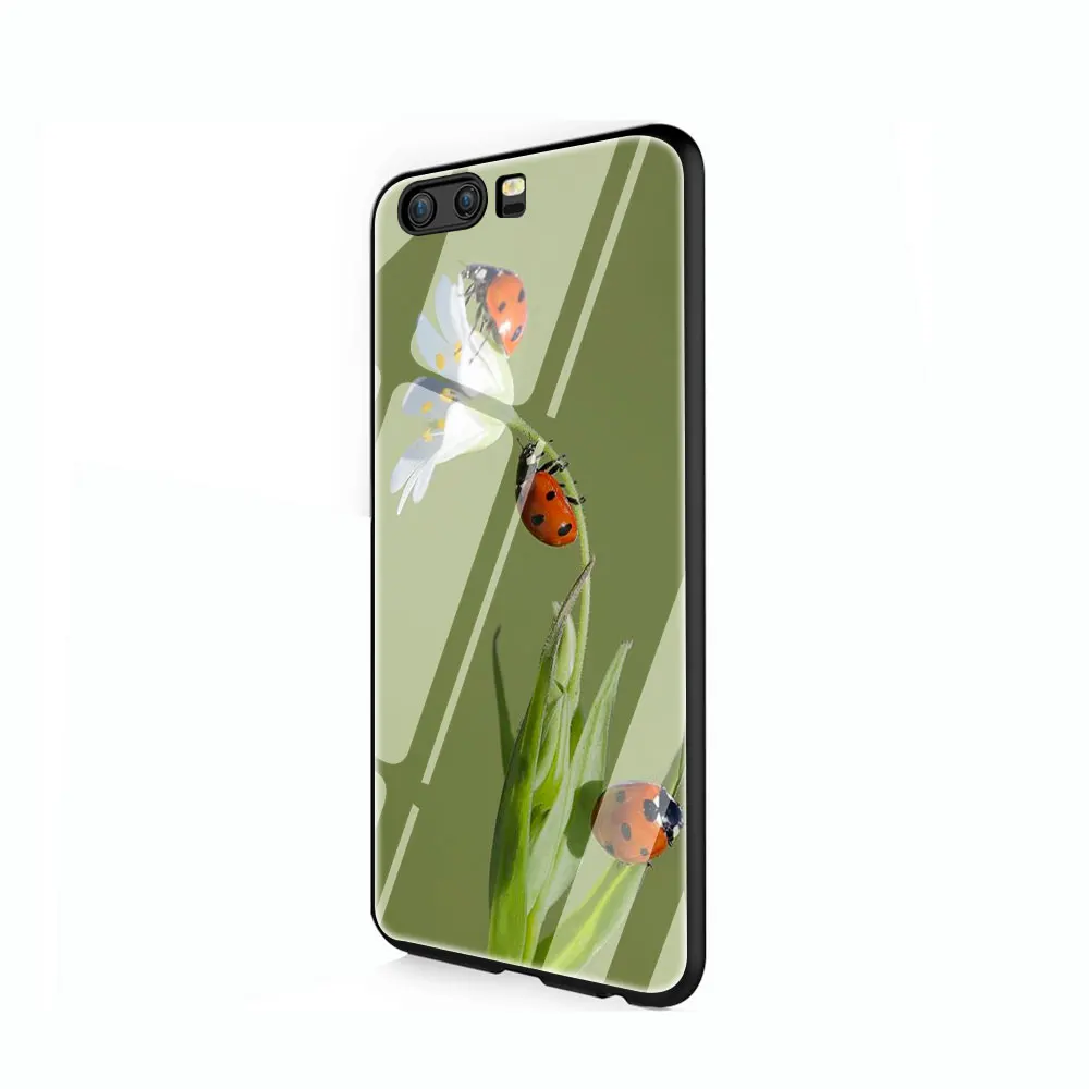 G5 Чехол из закаленного стекла с божьей коровкой и насекомыми для huawei mate P 10 20 30 Lite Pro Y9 Honor 8X 7A - Цвет: G5