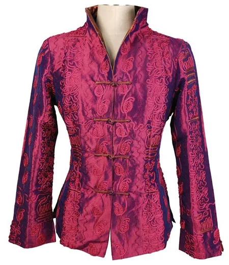 Бесплатная доставка Новый китайский женский полиэстер атласная куртка весна