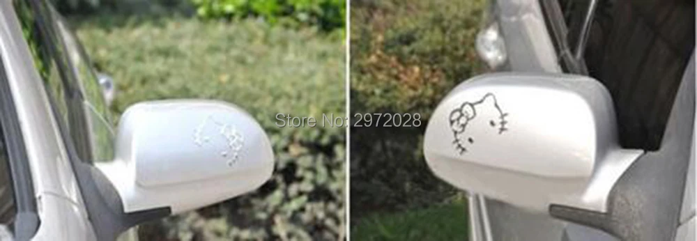 2 x прекрасный автомобиль укладка рисунок Hello Kitty ПВХ гибкая Пластик 3D забавные