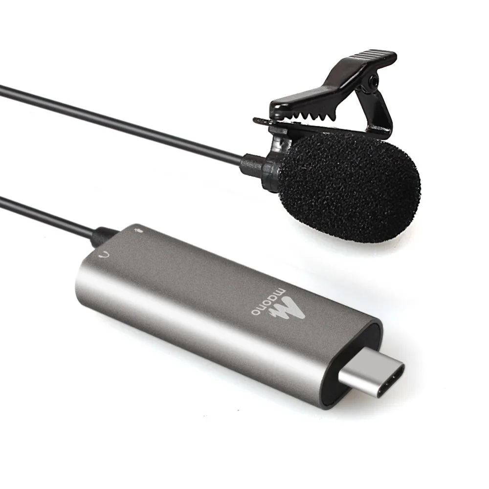 Микрофон MAONO конденсаторный петличный микрофон с USB разъемом креплением на