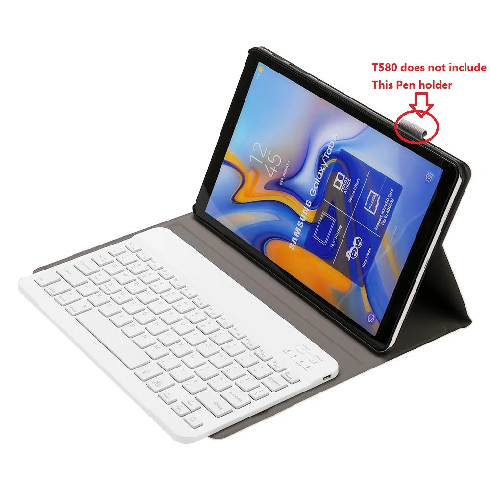 Кожаный чехол с Bluetooth клавиатурой для Samsung Tab T510 T720 T590 T580 T820 T610 T860 T870 T970 T560|Чехлы