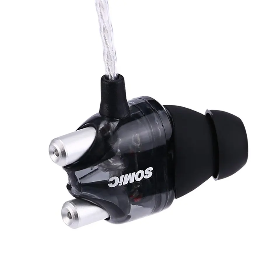 Наушники Somic V4 HIFI наушники вкладыши с двойным динамиком профессиональное