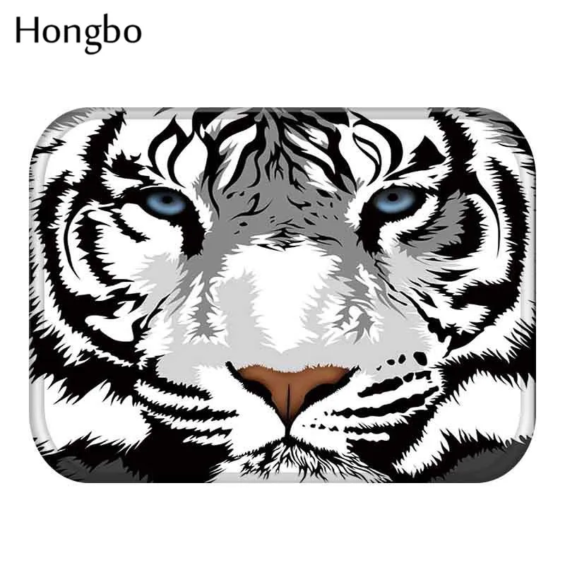 Hongbo 40*60 см тигр Собака Сова Кот узор Противоскользящий коврик дверные коврики