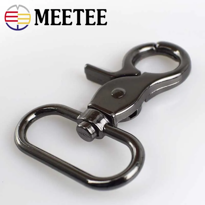 Meetee 4 шт. ID32mm металлическая сумка на ремешке для собак защелкивающиеся пряжки