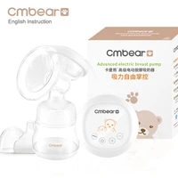 cmbear breast pumps large suction pp material breast feeding advanced automatic massage usb electric breast pump with bottle