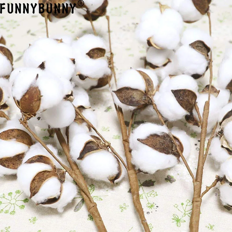 FUNNYBUNNY изготовлено из натурального белого хлопка, цветы в деревенском стиле, цветочный Декор для дома, Свадебный центральный элемент