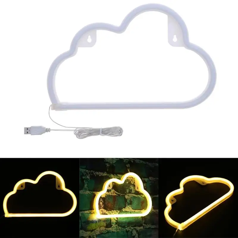 Светодиодный Светильник-ночник с зарядкой от USB, коробка с аккумулятором, неоновая лампа в форме Луны, домашний фестиваль, вечерние, Рождественский Декор, Подарочная игрушка, спальня для детей, малышей