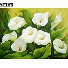 Алмазная 3D вышивка цветы, картина крестиком с квадратными стразами, домашний декор сделай сам, мозаика для стен