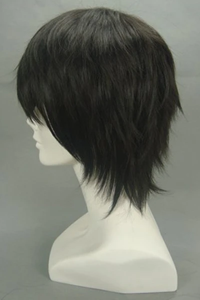 Смертная записка Косплэй парики для взрослых Для мужчин короткий прямой черный