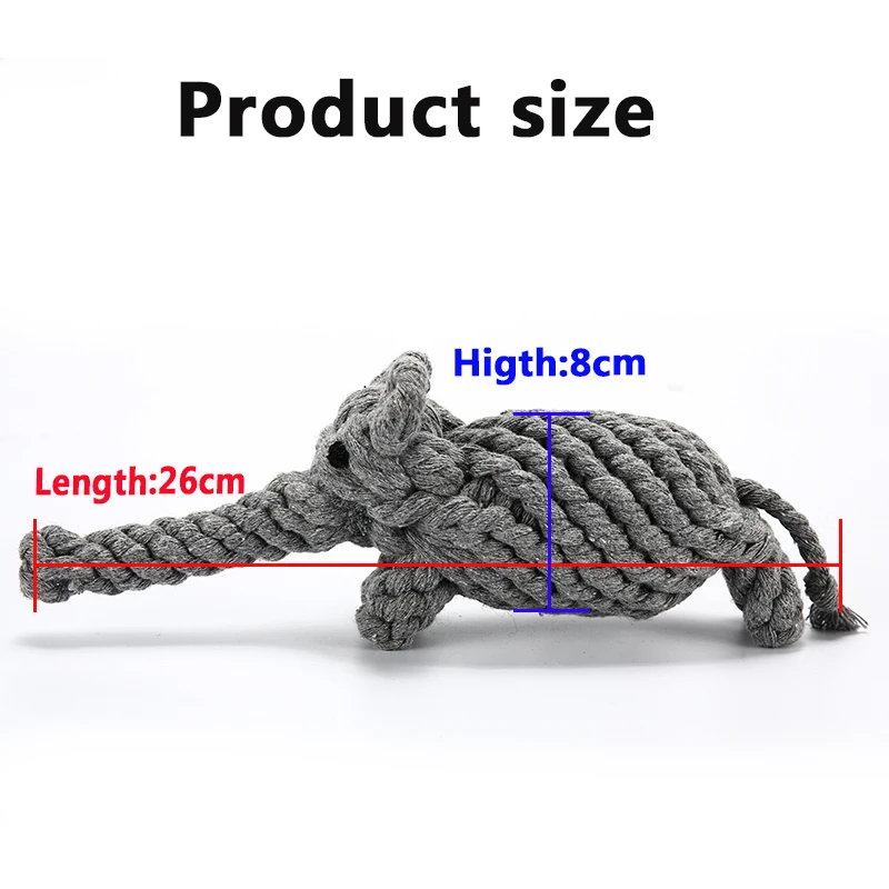 Собака игрушка слон веревки Pet товары поставки интерактивный для щенков забавные
