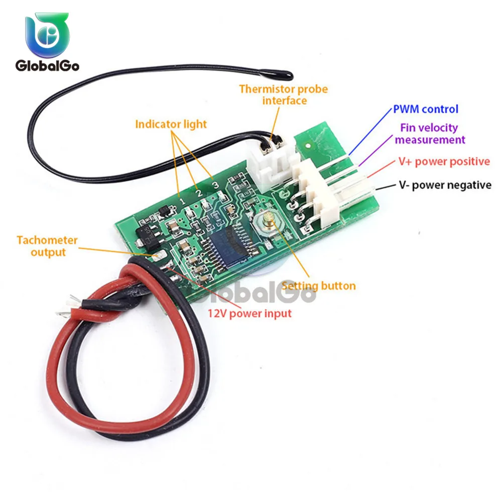 DC 12 V PWM температурный пульт для вентилятора регулятор скорости автоматический