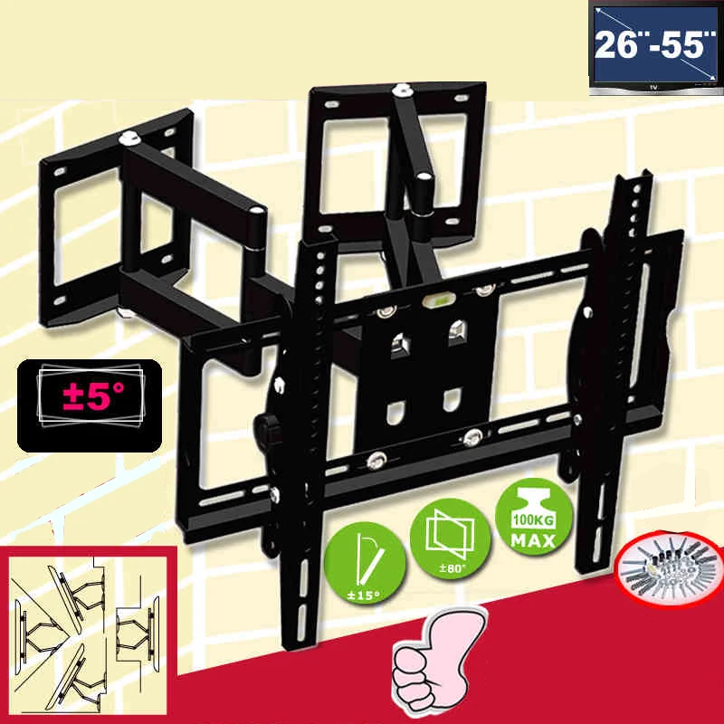 Тяжёлый настенный угловой Кронштейн для телевизора 26 55 дюймов|tv mount|tv arm bracketswall tv