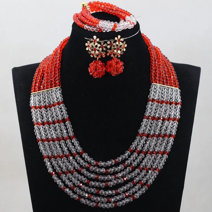 Новое поступление хрустальные бусины Afriacn Свадебный комплект ювелирных изделий