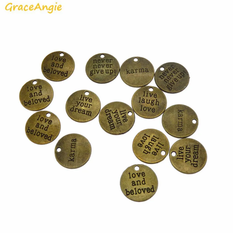 GraceAngie 5 шт. бронзовый тон маленькая Подвеска Шарм для ручной работы вдохновение