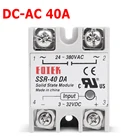 DC-AC 220 V реле Твердые промышленные реле SSR 40 да 3-32 V DC Вход и 24-380VAC Выход 40A AC Выход нагрузки