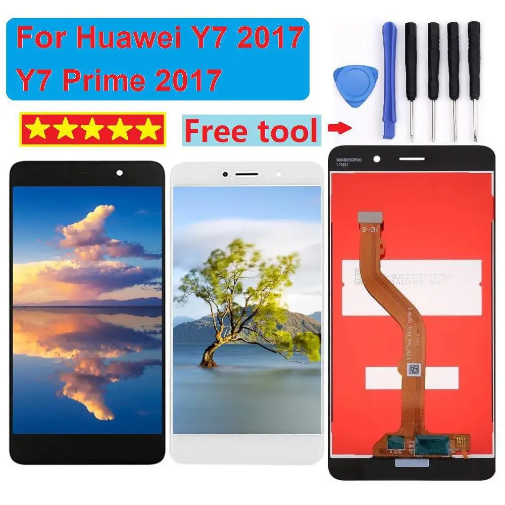 Для Huawei Y7 Prime 2017 5 дюймов ЖК-дисплей сенсорный экран для Nova Lite + Assembly дигитайзер